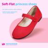 imageHehainom Toddler Girls Flats Mary Jane Flower Girl Dress Shoes School Wedding Party ShoesRed Suede
