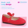 imageHehainom Toddler Girls Flats Mary Jane Flower Girl Dress Shoes School Wedding Party ShoesRed Suede