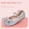 imageHehainom Toddler Girls Flats Mary Jane Flower Girl Dress Shoes School Wedding Party ShoesSilver Sequin