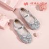 imageHehainom Toddler Girls Flats Mary Jane Flower Girl Dress Shoes School Wedding Party ShoesSilver Sequin