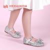 imageHehainom Toddler Girls Flats Mary Jane Flower Girl Dress Shoes School Wedding Party ShoesSilver Sequin