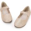 imageHehainom Toddler Girls Flats Mary Jane Flower Girl Dress Shoes School Wedding Party ShoesGold Glitter