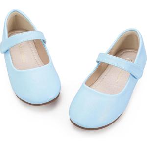 imageHehainom Toddler Girls Flats Mary Jane Flower Girl Dress Shoes School Wedding Party ShoesBluepu