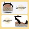 imagePANDANINJIA Girls Sandals Wedge Platform Espadrille Open Toe Summer Little Big Kid Flower Girl Heels Dress ShoesK Black Nubuck