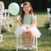 imagePANDANINJIA Toddler Girls Dress Shoes Mary Jane Little Kids Ballet Flats Rhinestone Bow Wedding Party ShoesSilverglitter