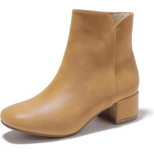 imagePANDANINJIA Girls Ankle Boots Side Zipper Toddler Little Big Kid Girls Dress BootsBrownpu