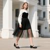 image:imagePANDANINJIA Girls Dress Shoes Little Big Kids Mary Jane Low Heels Buckle Round Toe Flower Girl Wedding Church Party School Pump ShoesBlackpatent