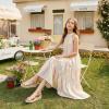 image:imagePANDANINJIA Girls Sandals Wedge Espadrilles Platform Little Big Kid Sandals Open Toe Cross Strap Summer Flower Girl Heels Dress ShoesGold Pu
