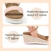 image:imagePANDANINJIA Girls Sandals Wedge Platform Espadrille Little Big Kid Girls Heels Open Toe Summer Flower Girl Dress ShoesPink Pu
