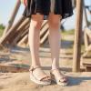 image:imagePANDANINJIA Girls Sandals Wedge Platform Espadrille Little Big Kid Girls Heels Open Toe Summer Flower Girl Dress ShoesPink Pu