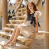 image:imagePANDANINJIA Girls Sandals Wedge Platform Espadrille Little Big Kid Girls Heels Open Toe Summer Flower Girl Dress ShoesPink Pu