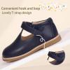 image:imagePANDANINJIA Toddler Girl Dress Shoes Mary Jane Ballet Flats TStrap Classic Girls Party Wedding School Uniform ShoesNavypu