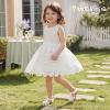 image:imagePANDANINJIA Toddler Sandals Girls Closed Round Toe Comfortable Flat Sandals Little Big Kids Soft Cute TStrap Summer Dress Shoes for School Daily Casual Party Wedding Flower Girl ShoesWhite Pu