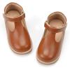 image:imagePANDANINJIA Toddler Girl Dress Shoes Mary Jane Ballet Flats TStrap Classic Girls Party Wedding School Uniform ShoesBrownpu