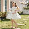 image:imagePANDANINJIA Toddler Girls Sandals Closed Toe TStrap Kids Flower Girl Dress Summer Flats Sandals Cute Bow ShoesGoldpu