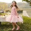 image:imagePANDANINJIA Toddler Sandals Closed Toe Flat Girls Sandals Little Kids TStrap Summer Dress Shoes Party Wedding Flower Girl ShoesPink Pu