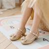 image:imagePANDANINJIA Girls ToddlerLittle Kid Jada Dress Mary Jane Pumps Bow Low Heels Party Wedding Princess ShoesGold Glitter