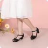 image:imagePANDANINJIA Low Girls Heel Dress Shoes T Strap Open Toe Toddler Little Black Girls Sandals Size 5 PNPandora Flower Girl Shoes