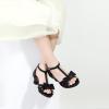 image:imagePANDANINJIA Sally Girls Heels Todder Rhinestone Dress Shoes Pump T Strap Open Toe Bow Little Big Kids Flower Girl ShoesBlack Pu 11 M US Little Kid
