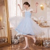 image:imagePANDANINJIA Girls Heels Sandals Square Toe TwoStrap Dress Shoes Little Big Kids Flower Girl Wedding Party Summer ShoesSilverpatent