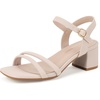 image:imagePANDANINJIA Girls Heels Sandals Square Toe TwoStrap Dress Shoes Little Big Kids Flower Girl Wedding Party Summer ShoesNudenubuck