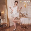 image:imagePANDANINJIA Girls Dress Shoes Slingback Bow Kitten Heels Closed Pointed Toe Low Short Heeled Sandals Flower Girl Little Big Kid Pumps Wedding Party Dressy ShoesSilver Pu