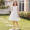 image:imagePANDANINJIA Girls Dress Shoes Chunky Platform Heels Mary Jane Pumps Round Toe Toddler Little Big Kid Wedding Party ShoesA White Pu