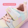 image:imagePANDANINJIA Girls Shoes Little Kids Toddler Sneakers with Hook and Loop Casual Party School Walking Footwear ShoesRainbow