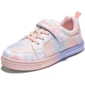 image:imagePANDANINJIA Girls Shoes Little Kids Toddler Sneakers with Hook and Loop Casual Party School Walking Footwear ShoesPink
