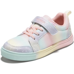 image:imagePANDANINJIA Girls Shoes Little Kids Toddler Sneakers with Hook and Loop Casual Party School Walking Footwear ShoesRainbow