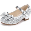 image:imagePANDANINJIA Girls Dress Shoes Little Big Kid Rainestone Bow Sparkle Girls Heels Wedding Party School PNERIN Toddler Princess ShoesSilversequin 7 M US Toddler