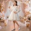 image:imagePANDANINJIA Girls Dress Shoes Toddler Flower Bows Mary Jane Ballet Flats  Roomy Square Toe Adjustable Hook and Loop Breathable Insole Non Slip Sole Princess Wedding Party SchoolSilverpu