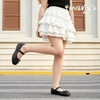 image:imagePANDANINJIA Girls Dress Shoes Toddler Flower Bows Mary Jane Ballet Flats  Roomy Square Toe Adjustable Hook and Loop Breathable Insole Non Slip Sole Princess Wedding Party SchoolBlackpu