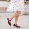 image:imagePANDANINJIA Girls Dress Shoes Toddler Kids Mary Jane Girls Ballet Flats  Flower Girl Shoes Square ToeAdjustable Hook Loop ClosureComfortable CushionNonSlip SoleVersatileSchool Party WeddingRed Patent