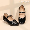 image:imagePANDANINJIA Girls Dress Shoes Toddler Kids Mary Jane Girls Ballet Flats  Flower Girl Shoes Square ToeAdjustable Hook Loop ClosureComfortable CushionNonSlip SoleVersatileSchool Party WeddingBlack Patent