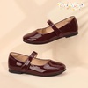 image:imagePANDANINJIA Girls Dress Shoes Toddler Kids Mary Jane Girls Ballet Flats  Flower Girl Shoes Square ToeAdjustable Hook Loop ClosureComfortable CushionNonSlip SoleVersatileSchool Party WeddingRed Patent