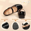 image:imagePANDANINJIA Girls Dress Shoes Toddler Kids Mary Jane Girls Ballet Flats  Flower Girl Shoes Square ToeAdjustable Hook Loop ClosureComfortable CushionNonSlip SoleVersatileSchool Party WeddingBlack Patent
