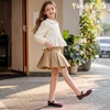image:imagePANDANINJIA Girls Dress Shoes Toddler Kids Mary Jane Girls Ballet Flats  Flower Girl Shoes Square ToeAdjustable Hook Loop ClosureComfortable CushionNonSlip SoleVersatileSchool Party WeddingBrown Patent