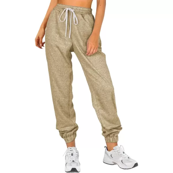 imageATHMILE Baggy Sweatpants for Women with PocketsLounge Womens Pajams PantsWomens Running Joggers Fall Clothes Outfits 2024Camel