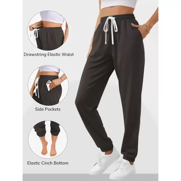 imageATHMILE Baggy Sweatpants for Women with PocketsLounge Womens Pajams PantsWomens Running Joggers Fall Clothes Outfits 2024Coffee