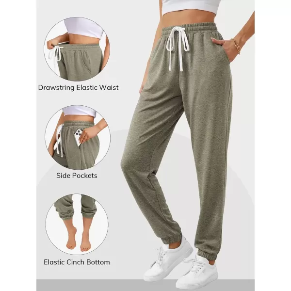 imageATHMILE Baggy Sweatpants for Women with PocketsLounge Womens Pajams PantsWomens Running Joggers Fall Clothes Outfits 2024Light Coffee