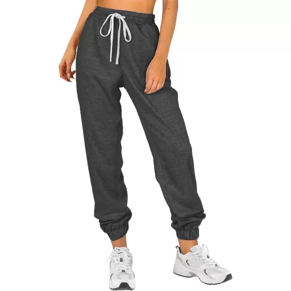 imageATHMILE Baggy Sweatpants for Women with PocketsLounge Womens Pajams PantsWomens Running Joggers Fall Clothes Outfits 2024Balck Grey
