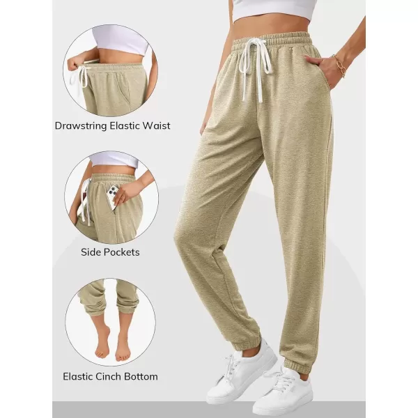 imageATHMILE Baggy Sweatpants for Women with PocketsLounge Womens Pajams PantsWomens Running Joggers Fall Clothes Outfits 2024Camel
