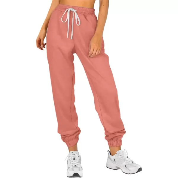 imageATHMILE Baggy Sweatpants for Women with PocketsLounge Womens Pajams PantsWomens Running Joggers Fall Clothes Outfits 2024Orange Pink