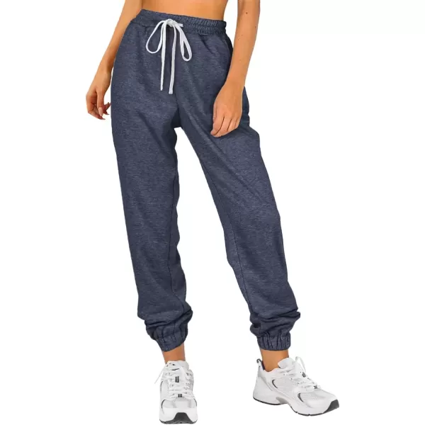 imageATHMILE Baggy Sweatpants for Women with PocketsLounge Womens Pajams PantsWomens Running Joggers Fall Clothes Outfits 2024Navy