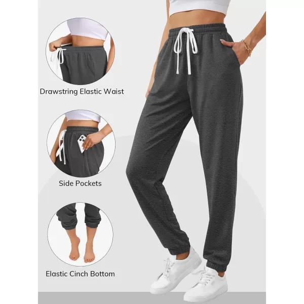 imageATHMILE Baggy Sweatpants for Women with PocketsLounge Womens Pajams PantsWomens Running Joggers Fall Clothes Outfits 2024Balck Grey