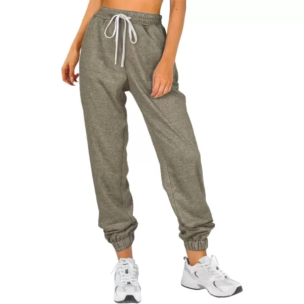 imageATHMILE Baggy Sweatpants for Women with PocketsLounge Womens Pajams PantsWomens Running Joggers Fall Clothes Outfits 2024Light Coffee