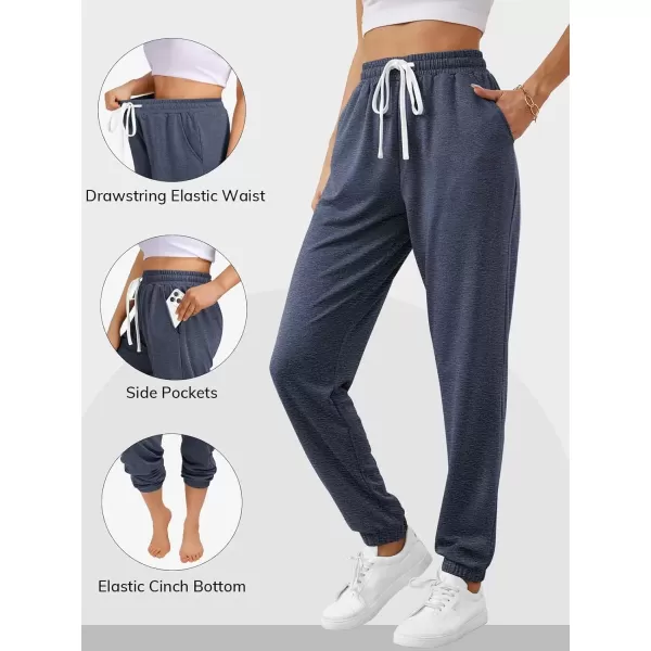 imageATHMILE Baggy Sweatpants for Women with PocketsLounge Womens Pajams PantsWomens Running Joggers Fall Clothes Outfits 2024Navy