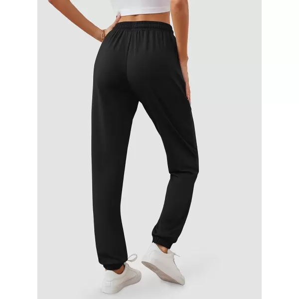 imageATHMILE Baggy Sweatpants for Women with PocketsLounge Womens Pajams PantsWomens Running Joggers Fall Clothes Outfits 2024Black