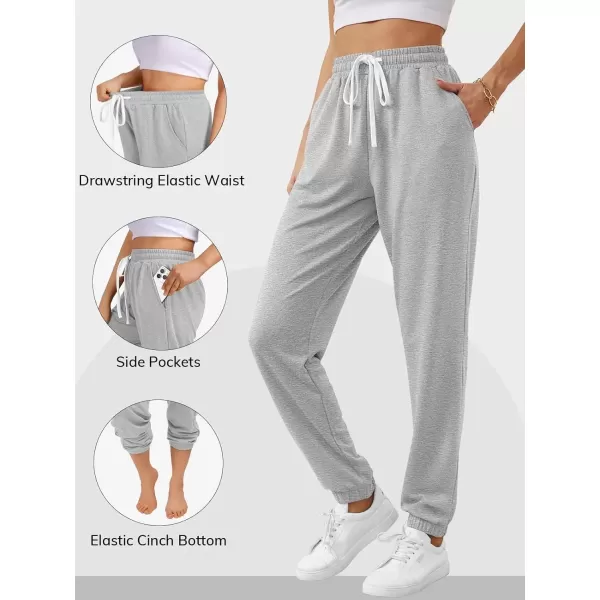 imageATHMILE Baggy Sweatpants for Women with PocketsLounge Womens Pajams PantsWomens Running Joggers Fall Clothes Outfits 2024Grey